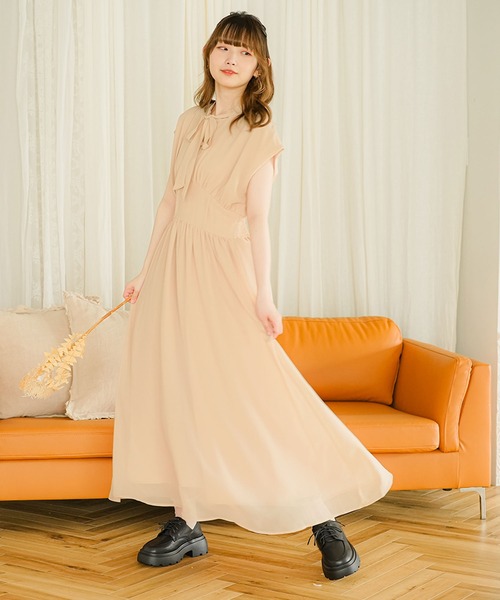 moulis'(ムーリス)の「フロントタイコルセットワンピース(ワンピース・レディース・ネイビー/ベージュ・SMALL/MEDIUM/LARGE/X-LARGE)」の1枚目の写真