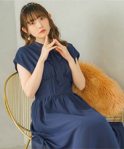 moulis'(ムーリス)の「フロントタイコルセットワンピース(ワンピース・レディース・ネイビー/ベージュ・SMALL/MEDIUM/LARGE/X-LARGE)」の7枚目の写真