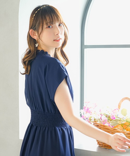 moulis'(ムーリス)の「フロントタイコルセットワンピース(ワンピース・レディース・ネイビー/ベージュ・SMALL/MEDIUM/LARGE/X-LARGE)」の10枚目の写真