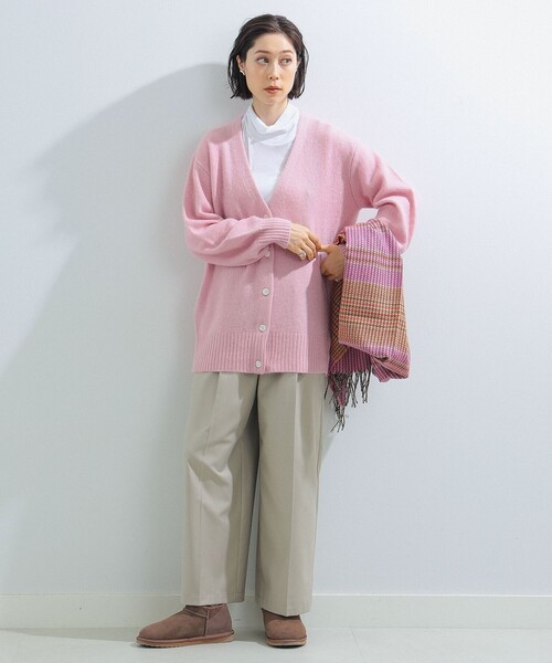 Ray BEAMS（レイビームス）の「Ray BEAMS / ガーゼ フライス タートルネック トップス（Tシャツ/カットソー・レディース・ブラック/クリーム/ホワイト・ONE SIZE）」の8枚目の写真