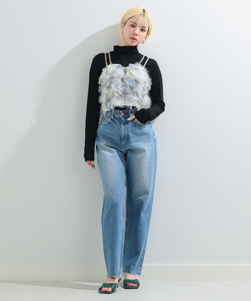 Ray BEAMS（レイビームス）の「Ray BEAMS / ガーゼ フライス タートルネック トップス（Tシャツ/カットソー・レディース・ブラック/クリーム/ホワイト・ONE SIZE）」の11枚目の写真