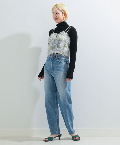 Ray BEAMS（レイビームス）の「Ray BEAMS / ガーゼ フライス タートルネック トップス（Tシャツ/カットソー・レディース・ブラック/クリーム/ホワイト・ONE SIZE）」の12枚目の写真