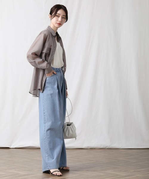 Gready Brilliant（グレディブリリアン）の「デニムタックワイドパンツ