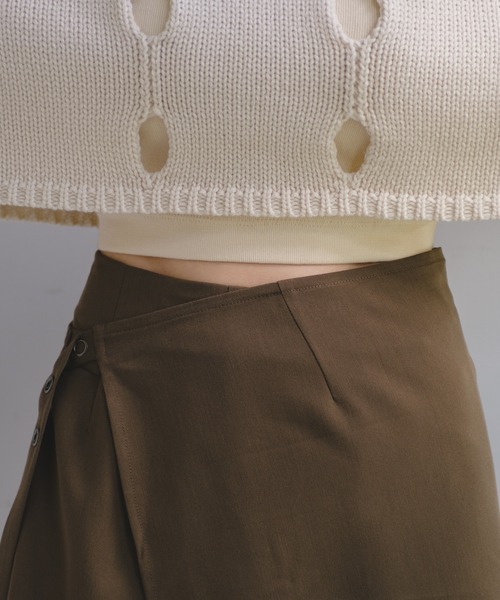 Kastane(カスタネ)の「【着回し可能】ラップミニスカートパンツ(その他パンツ・レディース・ブラウン/チャコールグレー/ブラック・FREE)」の13枚目の写真