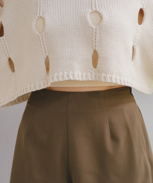 Kastane(カスタネ)の「【着回し可能】ラップミニスカートパンツ(その他パンツ・レディース・ブラウン/チャコールグレー/ブラック・FREE)」の18枚目の写真