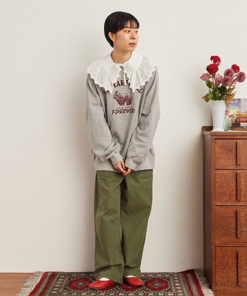 Dot＆Stripes CHILD WOMAN（ドットアンドストライプス　チャイルドウーマン）の「ブロード・レースBIG付け襟（付け襟・レディース・ホワイト・FREE）」の5枚目の写真