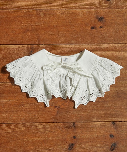 Dot＆Stripes CHILD WOMAN（ドットアンドストライプス　チャイルドウーマン）の「ブロード・レースBIG付け襟（付け襟・レディース・ホワイト・FREE）」の11枚目の写真