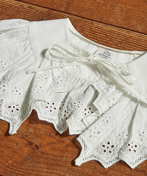 Dot＆Stripes CHILD WOMAN（ドットアンドストライプス　チャイルドウーマン）の「ブロード・レースBIG付け襟（付け襟・レディース・ホワイト・FREE）」の13枚目の写真