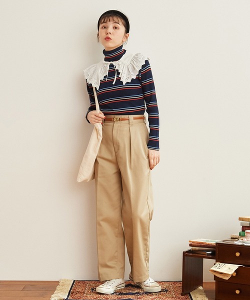 Dot＆Stripes CHILD WOMAN（ドットアンドストライプス　チャイルドウーマン）の「ブロード・レースBIG付け襟（付け襟・レディース・ホワイト・FREE）」の9枚目の写真