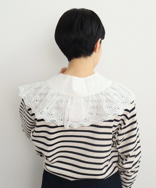 Dot＆Stripes CHILD WOMAN（ドットアンドストライプス　チャイルドウーマン）の「ブロード・レースBIG付け襟（付け襟・レディース・ホワイト・FREE）」の16枚目の写真