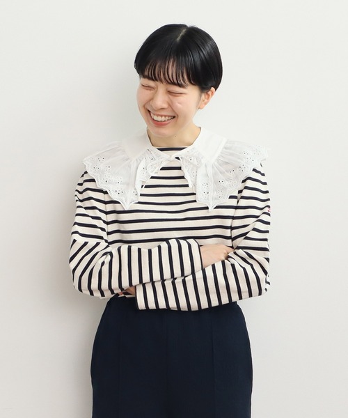Dot＆Stripes CHILD WOMAN（ドットアンドストライプス　チャイルドウーマン）の「ブロード・レースBIG付け襟（付け襟・レディース・ホワイト・FREE）」の17枚目の写真