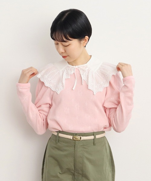 Dot＆Stripes CHILD WOMAN（ドットアンドストライプス　チャイルドウーマン）の「ブロード・レースBIG付け襟（付け襟・レディース・ホワイト・FREE）」の18枚目の写真