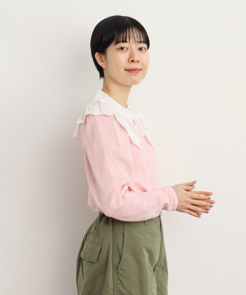 Dot＆Stripes CHILD WOMAN（ドットアンドストライプス　チャイルドウーマン）の「ブロード・レースBIG付け襟（付け襟・レディース・ホワイト・FREE）」の19枚目の写真