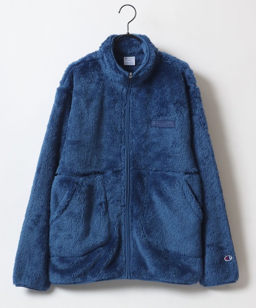 Champion(チャンピオン)の「Champion/チャンピオン SHERPA FLEECE ZIP JACKET/シェルパフリース ロゴ ワンポイント刺繍 ジップジャケット/ボアジャケット/ブルゾン レディース メンズ(ブルゾン・メンズ・ブルー/ダークグリーン/チャコール/ベージュ/ブラック・M/L/XL)」の10枚目の写真