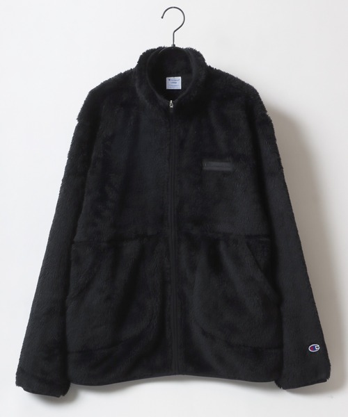 Champion(チャンピオン)の「Champion/チャンピオン SHERPA FLEECE ZIP JACKET/シェルパフリース ロゴ ワンポイント刺繍 ジップジャケット/ボアジャケット/ブルゾン レディース メンズ(ブルゾン・メンズ・ブルー/ダークグリーン/チャコール/ベージュ/ブラック・M/L/XL)」の6枚目の写真
