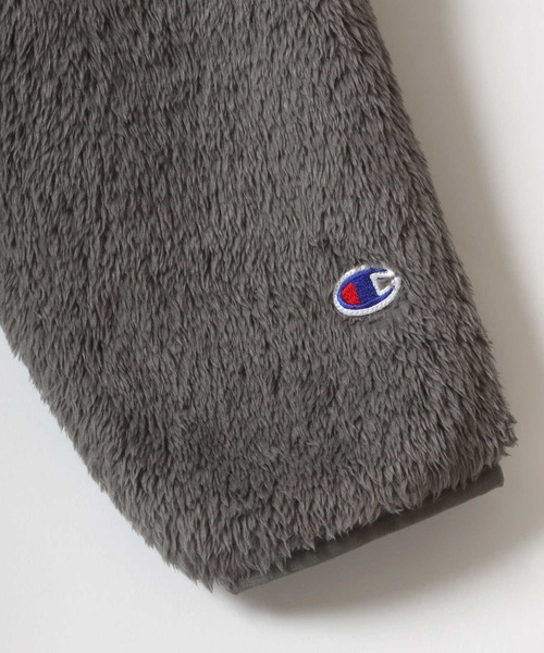 Champion(チャンピオン)の「Champion/チャンピオン SHERPA FLEECE ZIP JACKET/シェルパフリース ロゴ ワンポイント刺繍 ジップジャケット/ボアジャケット/ブルゾン レディース メンズ(ブルゾン・メンズ・ブルー/ダークグリーン/チャコール/ベージュ/ブラック・M/L/XL)」の14枚目の写真