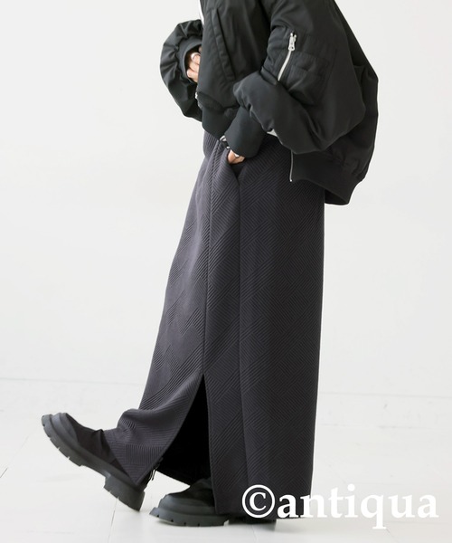 antiqua（アンティカ）の「膨れジャガードタイトスカート（スカート・レディース・ブルー/ブラック/ダークグレー/モスグリーン・FREE）」の12枚目の写真