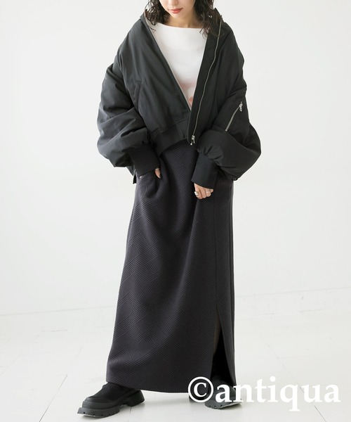 antiqua（アンティカ）の「膨れジャガードタイトスカート（スカート・レディース・ブルー/ブラック/ダークグレー/モスグリーン・FREE）」の11枚目の写真