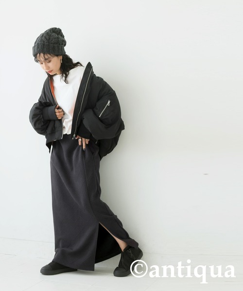 antiqua（アンティカ）の「膨れジャガードタイトスカート（スカート・レディース・ブルー/ブラック/ダークグレー/モスグリーン・FREE）」の10枚目の写真