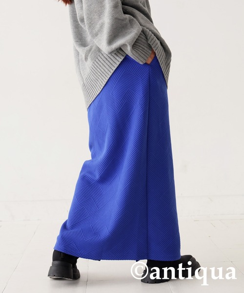 antiqua（アンティカ）の「膨れジャガードタイトスカート（スカート・レディース・ブルー/ブラック/ダークグレー/モスグリーン・FREE）」の19枚目の写真