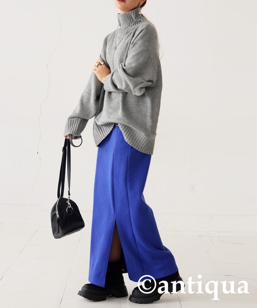 antiqua（アンティカ）の「膨れジャガードタイトスカート（スカート・レディース・ブルー/ブラック/ダークグレー/モスグリーン・FREE）」の20枚目の写真