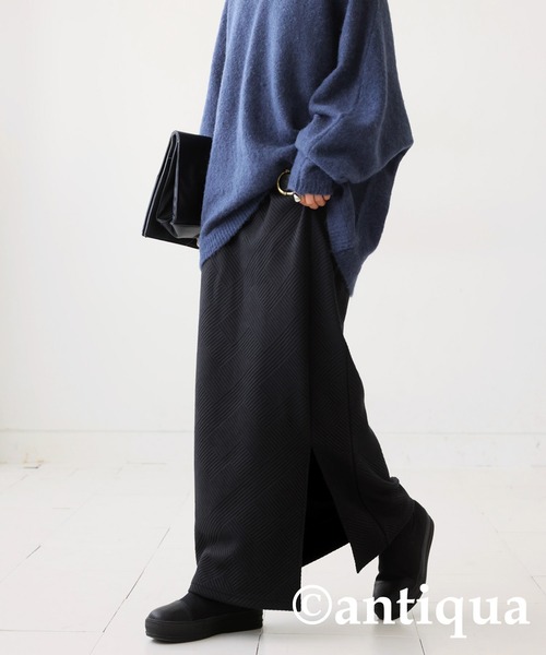 antiqua（アンティカ）の「膨れジャガードタイトスカート（スカート・レディース・ブルー/ブラック/ダークグレー/モスグリーン・FREE）」の8枚目の写真