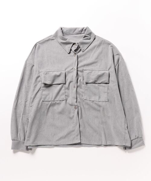 Burner（バーナー）の「【OKUOKU　0909】コーデュロイ ショート丈  ジャケット oku-outer-687534585929-22 U1（その他アウター・レディース・ライトグレー/ライトブラウン/ブラック・FREE）」の7枚目の写真