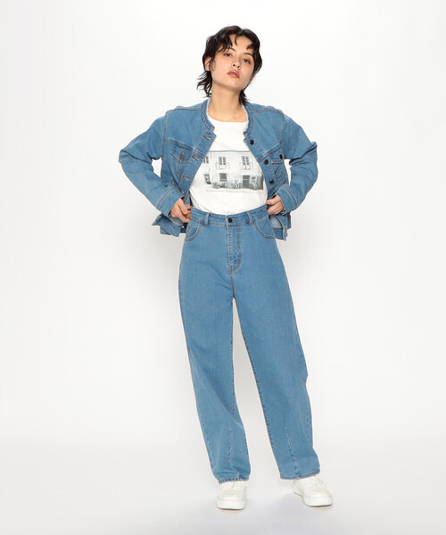 COMME CA ISM(コムサイズム)の「フォトプリント プルオーバー(Tシャツ/カットソー・レディース・グレイッシュベージュ/ホワイト/モカ・M/L)」の4枚目の写真