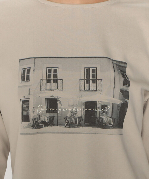 COMME CA ISM(コムサイズム)の「フォトプリント プルオーバー(Tシャツ/カットソー・レディース・グレイッシュベージュ/ホワイト/モカ・M/L)」の15枚目の写真
