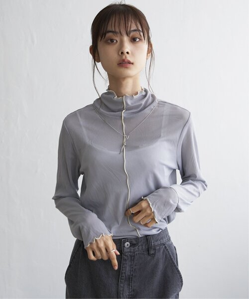 LBC（エルビーシー）の「配色メローシアーロンT A（Tシャツ/カットソー・レディース・グレー/ブラック/ホワイト・M）」の12枚目の写真