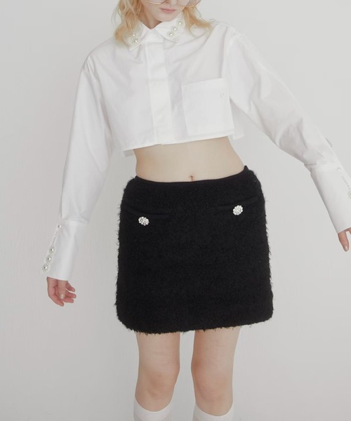 epine エピヌ　パニエ　スカート epine（エピヌ）の「bijou fur skirt（スカート）」 - WEAR