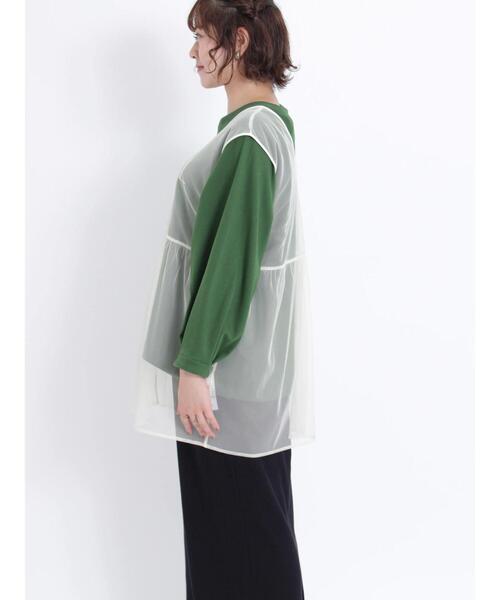 Samansa Mos2（サマンサ モスモス）の「◎前後着チュールジレ（ベスト・レディース・ブラック/オフホワイト・F）」の13枚目の写真