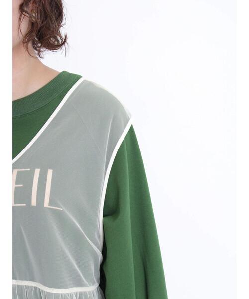 Samansa Mos2（サマンサ モスモス）の「◎前後着チュールジレ（ベスト・レディース・ブラック/オフホワイト・F）」の16枚目の写真