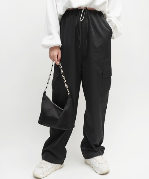 E.M.A.N.O.N(エマノン)の「【E.M.A.N.O.N】ドロストデザインカーゴパンツ/ワークパンツ(RO)(カーゴパンツ・レディース・グレー/アイボリー/ブラック/ラベンダー・FREE)」の21枚目の写真