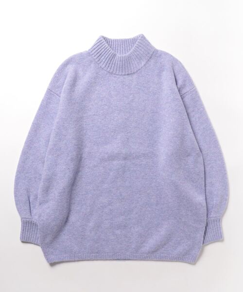 STYLEBLOCK(スタイルブロック)の「もちもちニットハイネックプルオーバー(ニット/セーター・レディース・パープル/アイボリー/イエロー・M)」の3枚目の写真