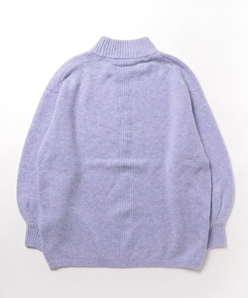 STYLEBLOCK(スタイルブロック)の「もちもちニットハイネックプルオーバー(ニット/セーター・レディース・パープル/アイボリー/イエロー・M)」の4枚目の写真