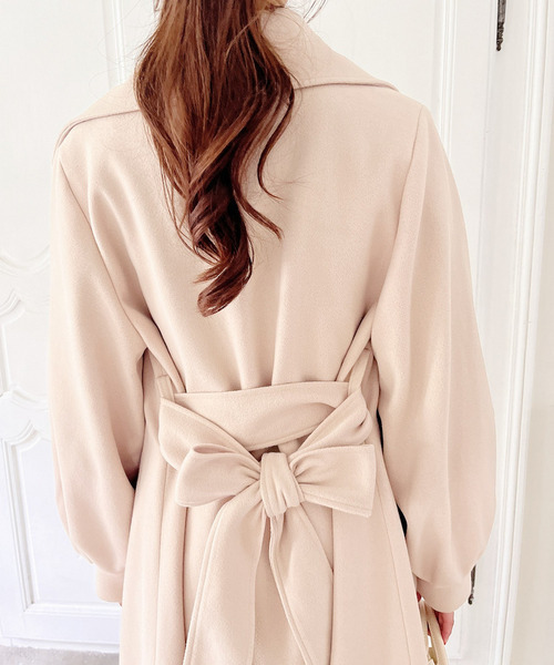 MIIA（ミーア）の「ボリュームスリーブロングコート（その他アウター・レディース・ライトグレー/ベージュ/オフホワイト/ブラック・FREE）」の6枚目の写真