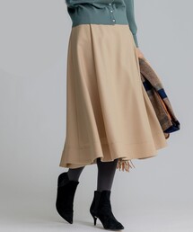 【WEB一部店舗限定】ウールジョーゼット フレアスカート
