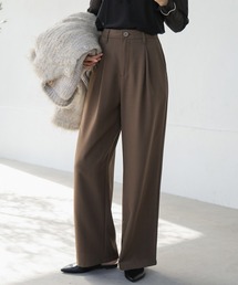 Bab | 【S・M・Lサイズ展開あり】2タックセンタープレスストレートパンツ(スラックス)