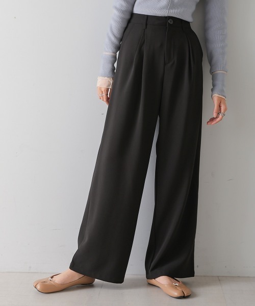 Bab（バブ）の「【S・M・Lサイズ展開あり】2タックセンタープレスストレートパンツ（スラックス・レディース・グレー/ホワイト系その他/ブラウン/ブラック・M/L/S）」の15枚目の写真