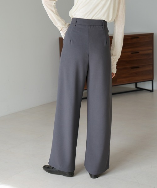 Bab（バブ）の「【S・M・Lサイズ展開あり】2タックセンタープレスストレートパンツ（スラックス・レディース・グレー/ホワイト系その他/ブラウン/ブラック・M/L/S）」の21枚目の写真