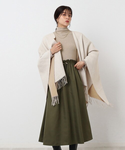 DRESKIP(ドレスキップ)の「◆ウエストドロスト ドッキングワンピース(ワンピース・レディース・サンドベージュ/ブラック/カーキ・02/03/04)」の3枚目の写真