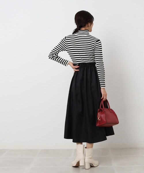 DRESKIP(ドレスキップ)の「◆ウエストドロスト ドッキングワンピース(ワンピース・レディース・サンドベージュ/ブラック/カーキ・02/03/04)」の6枚目の写真