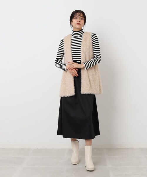 DRESKIP(ドレスキップ)の「◆ウエストドロスト ドッキングワンピース(ワンピース・レディース・サンドベージュ/ブラック/カーキ・02/03/04)」の7枚目の写真