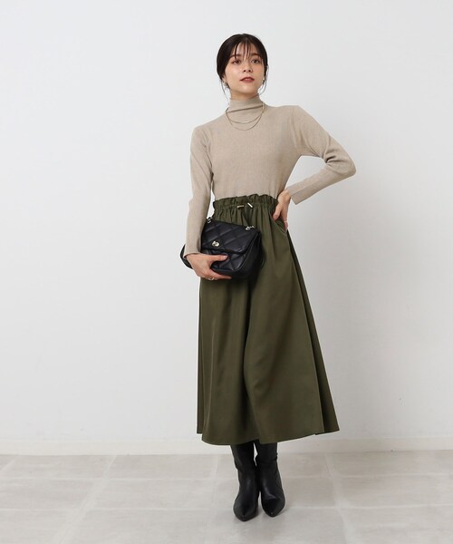 DRESKIP(ドレスキップ)の「◆ウエストドロスト ドッキングワンピース(ワンピース・レディース・サンドベージュ/ブラック/カーキ・02/03/04)」の8枚目の写真