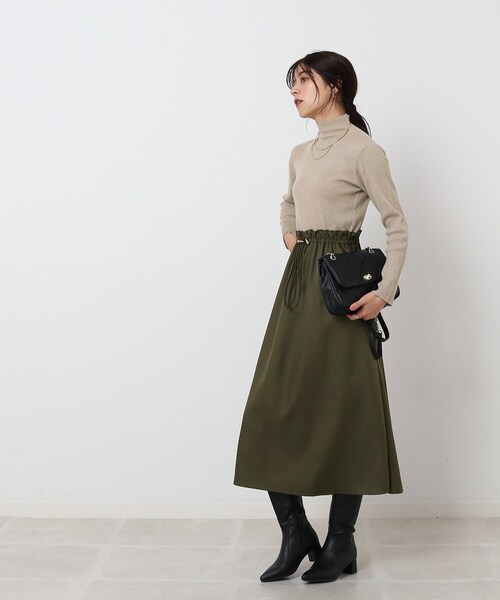 DRESKIP(ドレスキップ)の「◆ウエストドロスト ドッキングワンピース(ワンピース・レディース・サンドベージュ/ブラック/カーキ・02/03/04)」の9枚目の写真