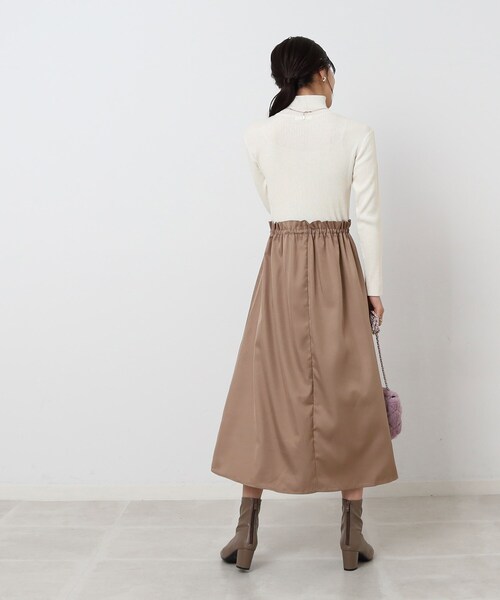 DRESKIP(ドレスキップ)の「◆ウエストドロスト ドッキングワンピース(ワンピース・レディース・サンドベージュ/ブラック/カーキ・02/03/04)」の14枚目の写真