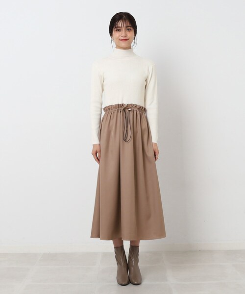 DRESKIP(ドレスキップ)の「◆ウエストドロスト ドッキングワンピース(ワンピース・レディース・サンドベージュ/ブラック/カーキ・02/03/04)」の22枚目の写真