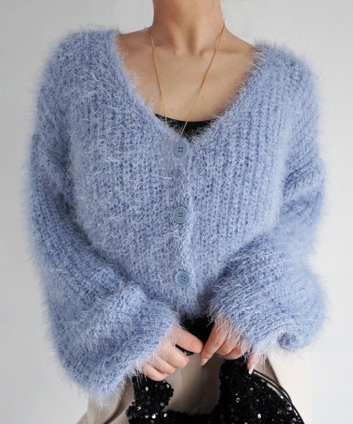 シャギーニットカーディガン（カーディガン/ボレロ）｜Rashik（ラシク）