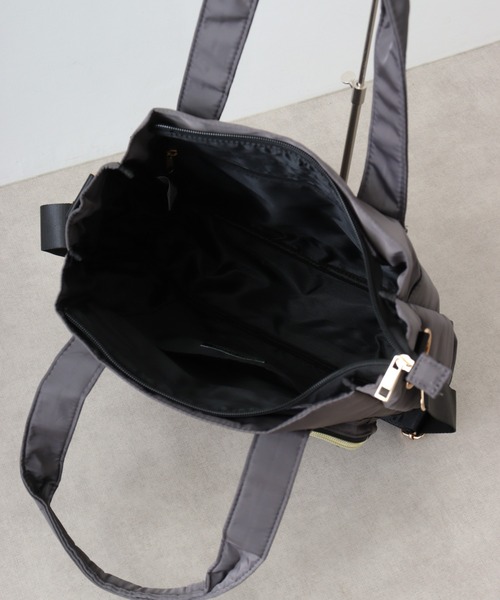 FUNALIVE(ファンアライブ)の「flatte flatte(フラッテフラッテ) ウェットシートポケット付き2WAY 撥水トートショルダー(ショルダーバッグ・レディース・チャコール/モカ/ブラック・FREE)」の16枚目の写真